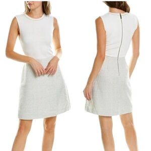 Ted Baker Knit Bodice Dress Tweed Skirt